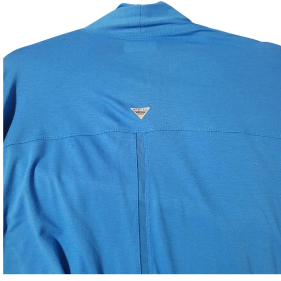Columbia PFG Slack Water Knit Cover Up Catdigan Wrap - Blue - Large - Like New - Picture 4 of 9